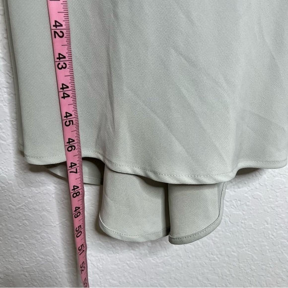 Abercrombie & Fitch Dress Women Small Petite Midi Slip Faux Satin Side Slit B15 - Picture 6 of 10